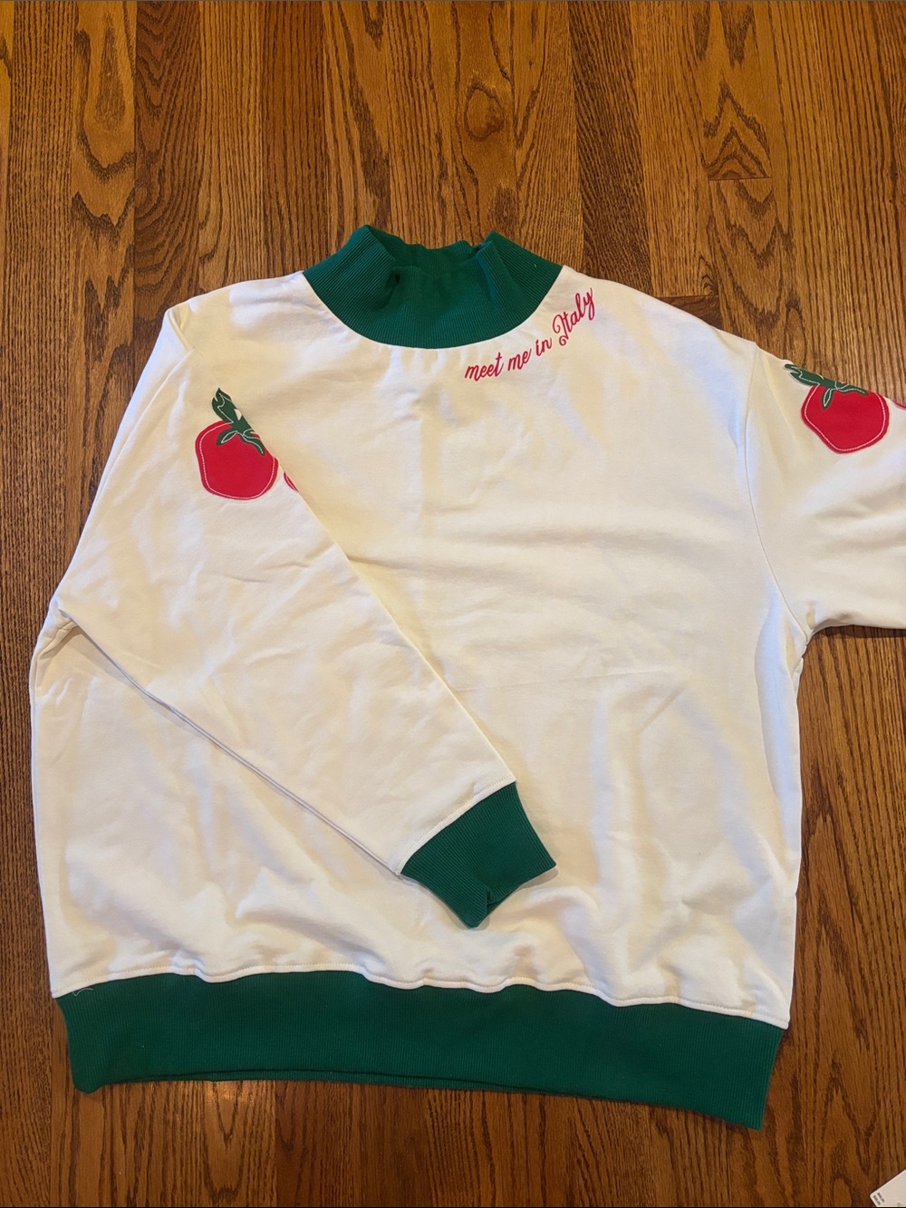 Anthropology Tomato Mock Sweatshirt 🍅